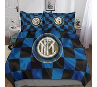 BINGQIAN Set Copripiumino con Stampa Colorata Milano, Set Copripiumino in Tre Pezzi, Set Copripiumino Animato Stampato in 3D, Set Copripiumino per Adulti, 1 Copripiumino + 2 federe (50×75 cm)