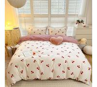 BINGQIAN Set Copripiumino per Ragazze con Fiori Piccoli, Set Copripiumino in Tre Pezzi, Set Copripiumino Animato Stampato in 3D, Set Copripiumino Stampato Anime + 2 federe (50×75 cm)
