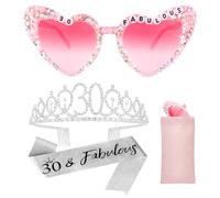 Bingtoo Corona Regina, Corona Compleanno, Accessori Compleanno, Diadema Donna, Coroncina Principessa, Regalo 16 18 30 40 50 60 Anni Donna