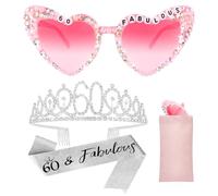 Bingtoo Corona Regina, Corona Compleanno, Accessori Compleanno, Diadema Donna, Coroncina Principessa, Regalo 16 18 30 40 50 60 Anni Donna