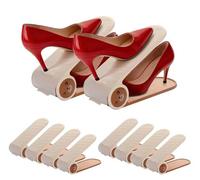 Bingxue Scarpiera organizer per scarpe, confezione da 10, salvaspazio, 4 livelli regolabili, beige