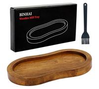 BINHAI Vassoio in legno per macina sale e pepe, colore retrò, superficie di lavoro e protezione per tavolo da pranzo (macinino non incluso)