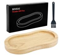 BINHAI Vassoio in legno per mulini di saly pepe - Supporto elegante e funzionale, ideale per cucina e tavolo, perfetto per spezie fresche