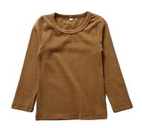 BINIDUCKLING T-Shirt Bambino Manica Lunga caffè 4-5 Anni