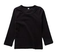 BINIDUCKLING T-Shirt Bambino Manica Lunga Nero 4-5 Anni