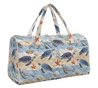 Binienty Borsone da viaggio trapuntato da donna, borsa da portare con sé durante la notte, borsa da viaggio per vacanze, viaggi nel fine settimana, palestra e uso quotidiano, Tartaruga oceanica Stella