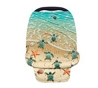 Binienty - Copertura per seggiolino auto, motivo sirena, in tessuto elasticizzato con stampa a scala, per allattamento, sciarpa, seggiolino auto