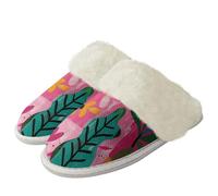 Binienty Pjs - Pantofole unisex abbinate, unisex, per la casa, per la camera da letto e la cucina, Foglie astratte, 41.5/42.5 EU