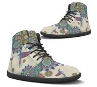 Binienty Scarpe a piedi nudi Donna Uomo Larghezza Larga Minimalista Zero Drop Walking Escursionismo Sneakers Comfor Daily Flats Scarpe, Colibrì Mandala Artistico, 41 EU