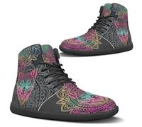 Binienty Scarpe a piedi nudi Donna Uomo Larghezza Larga Minimalista Zero Drop Walking Escursionismo Sneakers Comfor Daily Flats Scarpe, Lupo Mandala Gradiente, 41 EU