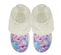 Binienty Scarpe da casa in peluche da donna, eleganti, invernali, calde, accoglienti, con suola antiscivolo in memory foam, Foglia di pino marino, 40.5/41.5 EU