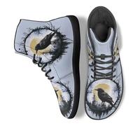 Binienty Scarpe da ginnastica alla moda larghe da donna e uomo, scarpe basse minimaliste a piedi nudi, leggere, da corsa, Luna Corvo, 50 EU