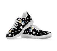 Binienty Scarpe da ginnastica da donna, antiscivolo, in memory foam, con lacci, da corsa su strada, Infermiera Dentale, 43 EU