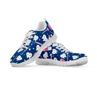 Binienty Scarpe da ginnastica da donna, da corsa, da infermiera, traspirante, in rete, da indossare tutti i giorni, Blu Dentale, 44 EU