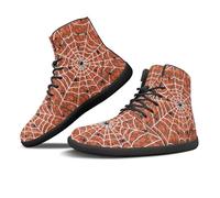 Binienty Scarpe da ginnastica da uomo a piedi nudi con ragnatela, minimalista, a zero cadute, Ragnatela arancione con motivo a rombi, 46 EU