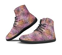 Binienty Scarpe da ginnastica da uomo a piedi nudi con ragnatela, minimalista, a zero cadute, Ragnatela viola arancione, 38 EU