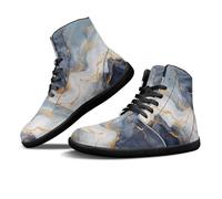 Binienty Scarpe da ginnastica minimaliste da uomo e donna, senza lacci, stile minimalista, Marmo Grigio Blu, 50 EU
