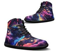 Binienty Scarpe da ginnastica unisex da uomo e donna, con lacci, minimaliste, piatte, Via Lattea Gradiente, 50 EU