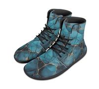 Binienty Scarpe da passeggio ortopediche da uomo e donna, alla moda, minimaliste, a piedi nudi, scarpe da esterno, Marmo Blu Verde, 50 EU