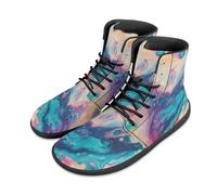 Binienty Scarpe da passeggio ortopediche da uomo e donna, alla moda, minimaliste, a piedi nudi, scarpe da esterno, Gradiente Blu Verde Marmo, 50 EU