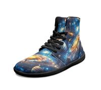 Binienty Scarpe da uomo larghe a piedi nudi alte scarpe da ginnastica minimaliste antiscivolo Zero Drop scarpe sportive US 6-14, Galaxy Planet, 48 EU