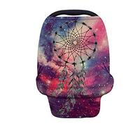 Binienty Watercolor Galaxy Dream Catcher Print, tettoie per seggiolino auto, copertura per allattamento al seno, protegge i bambini dal vento e dal sole