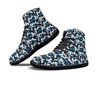 Binienty Zero Drop Scarpe a piedi nudi per uomo donna scarpe da corsa in pelle PU scarpe da ginnastica minimaliste a piedi nudi, Art Blue Camo, 44 EU