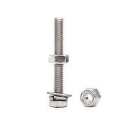 binifiMux Set di 20 bulloni esagonali da 3/8" - 16 x 5, in acciaio inox 304, finitura liscia