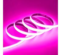 BININBOX Striscia LED COB IP68 Impermeabile Neon, 320 LED/m, Tagliabile, 24V Nastro LED per Decorazione Scale, Acquario, Piscina, Camera da Letto, Natale, Feste (Luce Rosa, 10 Metri)