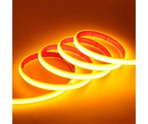 BININBOX Striscia LED COB IP68 Impermeabile Neon, 320 LED/m, Tagliabile, 24V Nastro LED per Decorazione Scale, Acquario, Piscina, Camera da Letto, Natale, Feste (Luce Dorata, 10 Metri)