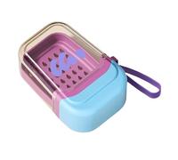 Biniveil Astuccio Per Sapone Da Viaggio | Contenitore Portatile Sapone - Vassoio A Doppio Strato Con Laccetto E Scodella Scolante Per Esterno Bagno Doccia Scuola Palestra Campeggio Escursionismo