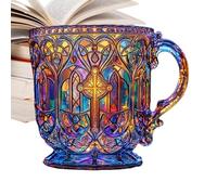 Biniveil Bicchieri da Bevanda Colorati, Tazza Con Arte Sacra, Bicchieri In Da 400 ml Per Succo Tè Whiskey Cucina Cena Festa Picnic Campeggio Attività All'aperto