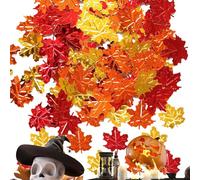 Biniveil Coriandoli autunnali con foglie d'acero, per feste autunnali, 15 g, per il giorno del Ringraziamento, foglie d'acero, paillettes, decorazioni per feste autunnali