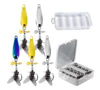 Biniveil Esche Da Spinner Bait,Attrezzatura per in Mare - Attrezzatura Resistente con Ami Riflettenti per Jigging Lancio Pitching Traina Acque Fluviali Laghi Profondi a Rovescio
