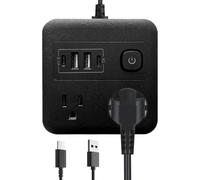 Biniveil Prese con Porte USB | 8 In 1 Presalavabo | Prolunga da 1.8 m con Adattatore, Stazione di Ricarica per Camera Cucina Ufficio Dormitorio