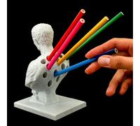Biniveil Statue Desk Organizers | Organizzatore Portapenne Per Statuette Caesar | Supporto Portapenne In Resina | Statua Giulio Cesare Portapenne | Portapenne Da Scrivania Divertente 16.5x11.5x9cm