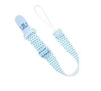 - Binky Keeper, Drool Bib Cord for Silicone Ring, Fabric with Strong Metal
