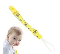 - Binky Keeper, Drool Bib Cord for Silicone Ring, Fabric with Strong Metal