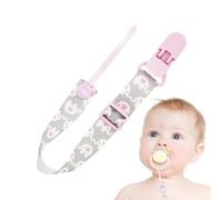- Binky Keeper, Drool Bib Cord for Silicone Ring, Fabric with Strong Metal