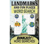 Binkzo Word Searches: Landmarks and Fun Places Word Search | 55 Different Puzzles | 6x9 Inches, 110 Pages