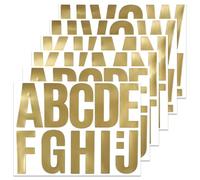 BINLINHONGO 66 adesivi grandi con lettere dell'alfabeto, 10,2 cm, in vinile, autoadesivi, per cassette delle lettere, porte, auto, bacheche, adatti per interni ed esterni, colore oro