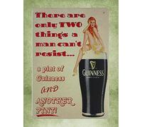 BinLtd Targa in metallo, 20,3 x 30,5 cm, pinta di Guinness, pin-up, sexy, look vintage, decorazione da parete per bar, caffetteria, decorazione per la casa
