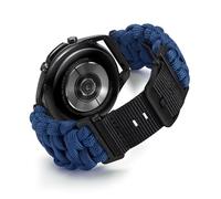 BINLUN 20MM Cinturino per Orologio in Nylon Paracord Sgancio Rapido Intrecciato Cinturino di Ricambio per SmartWatch Sportivo Fibbia Nera/Argento Adatto per Garmin/Adatto per Samsung Galaxy(Blu Reale)