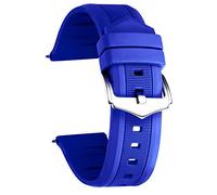 BINLUN Cinturini Orologi in Silicone Cinturini di Ricambio per Orologi in Gomma Fibbia Argento per Uomo Donna 7 Colori Nero/Blu/Bianco/Rosso/Arancione/Grigio/Verde (12mm-28mm)