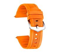 BINLUN Cinturini Orologi in Silicone Cinturini di Ricambio per Orologi in Gomma Fibbia Argento per Uomo Donna 7 Colori Nero/Blu/Bianco/Rosso/Arancione/Grigio/Verde (12mm-28mm)