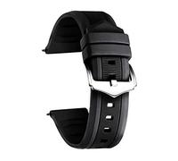 BINLUN Cinturini Orologi in Silicone Cinturini di Ricambio per Orologi in Gomma Fibbia Argento per Uomo Donna 7 Colori Nero/Blu/Bianco/Rosso/Arancione/Grigio/Verde (12mm-28mm)