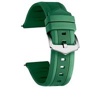 BINLUN Cinturini Orologi in Silicone Cinturini di Ricambio per Orologi in Gomma Fibbia Argento per Uomo Donna 7 Colori Nero/Blu/Bianco/Rosso/Arancione/Grigio/Verde (12mm-47mm)