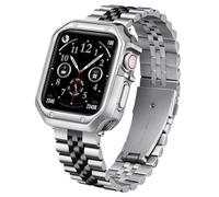 BINLUN Cinturino Metallo Compatibile con Apple Watch 46mm 45mm 44mm 42mm 41mm 40mm 38mm 49mm Cinturini in Acciaio con Custodia in TPU Adatto per iWatch Series Ultra/SE3/11/10/9/8/7/SE2/SE/6/5/4/3/2/1