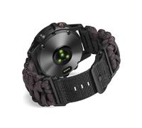 BINLUN Compatibile con Garmin Cinturino 22 mm/26 mm Paracord 550 Intrecciato Militare Stile Robusto Orologio Nylon Per Fenix, Forerunner, MARQ (Marrone scuro, 26 mm)