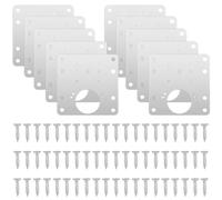 Binnan 10 Pezzi 90 x 90mm Piastra di Riparazione della Cerniere, Piastra Riparazione Cerniera, Piastre Armadio Legno Porte, Porte Cerniere con Fori